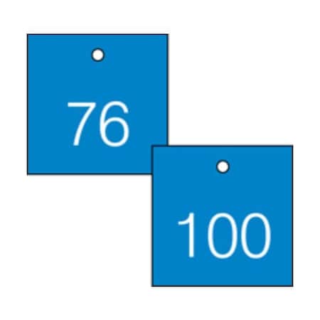 Accuform Engraved Numbered Tags, Plastic, 3/8 in H x 3-1/4 in W, 25 PK TDG373BU
